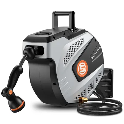 SUNPOW Wall-Mounted Hose Reel, 1/2 in, 50⁠–⁠115 ft