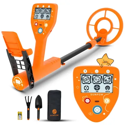 SUNPOW Kids Metal Detector with Cartoon LCD, Ages 8⁠–⁠12
